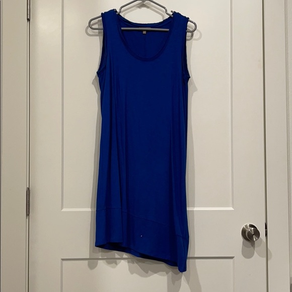 Blue Asymmetrical everyday summer dress. - Picture 1 of 1